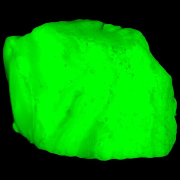 Milk Glass Layered Art Glass Cullet Glowing Uranium Manganese Slag Glass #4GX287 - Picture 1 of 7